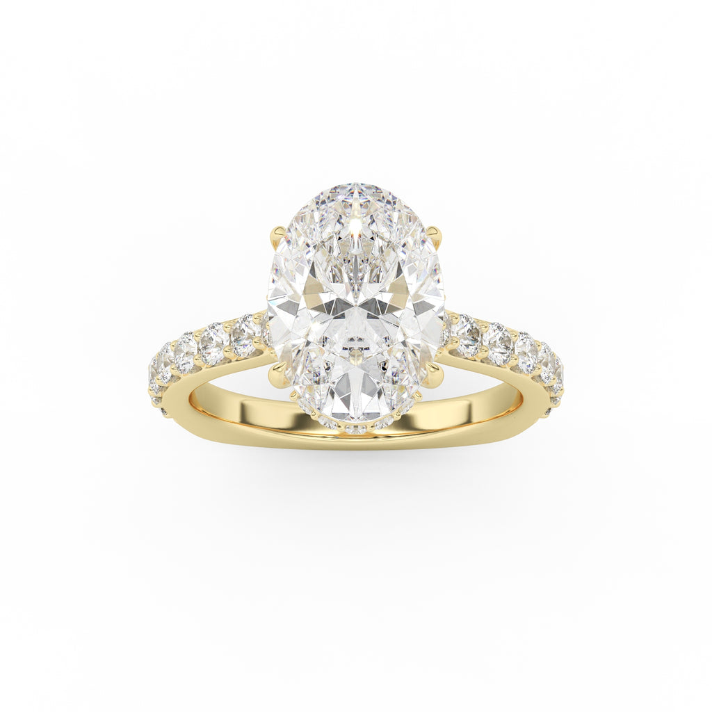 Isabella European Shank Oval Engagement Ring