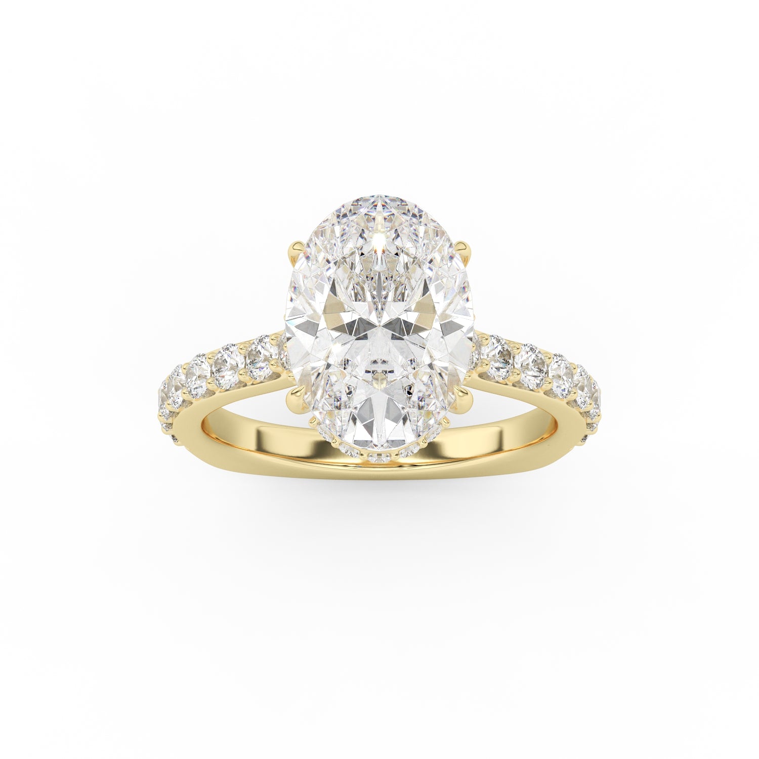 Isabella European Shank Oval Engagement Ring
