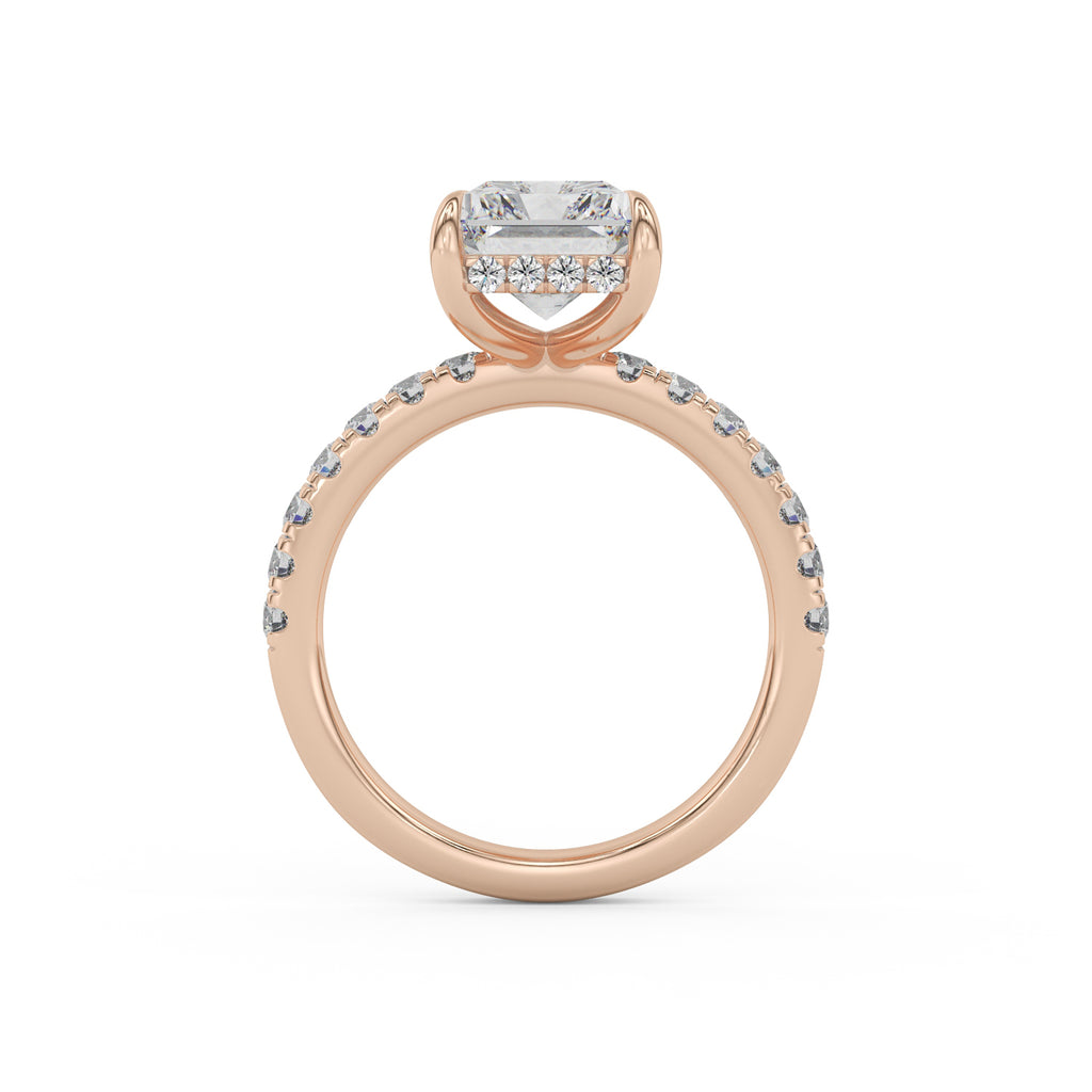 Sarah Pave Radiant Engagement Ring