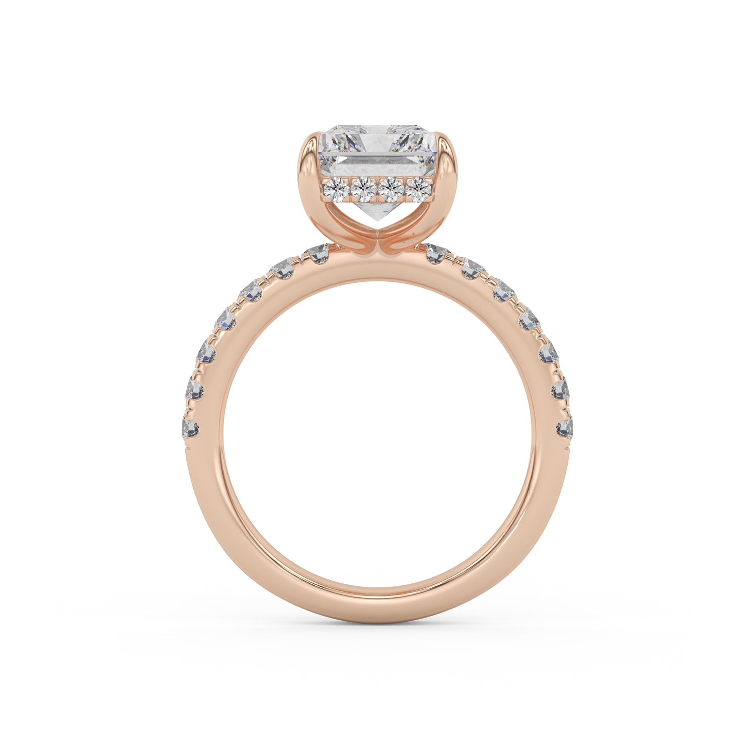 Sarah Pave Radiant Engagement Ring