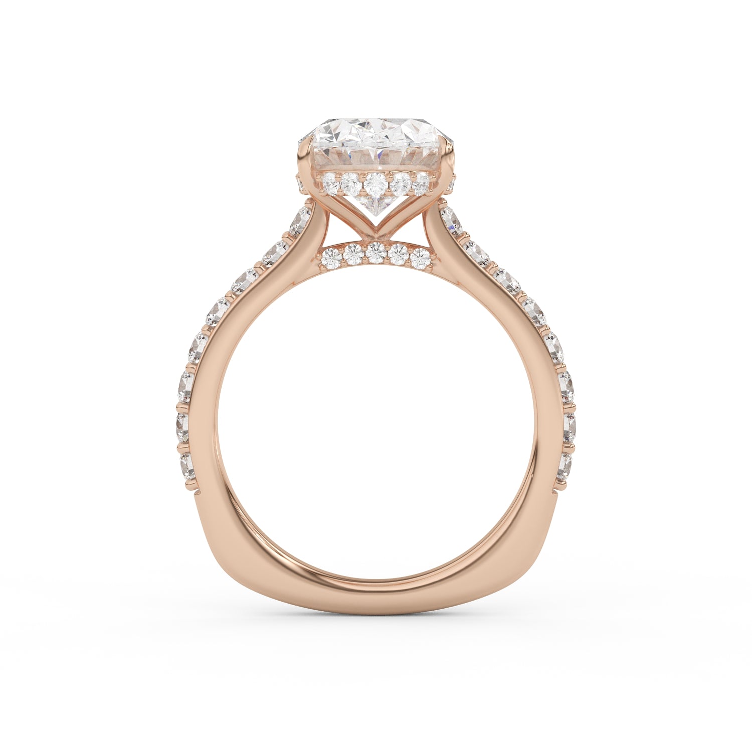 Isabella European Shank Oval Engagement Ring