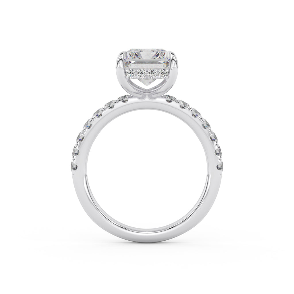 Sarah Pave Radiant Engagement Ring