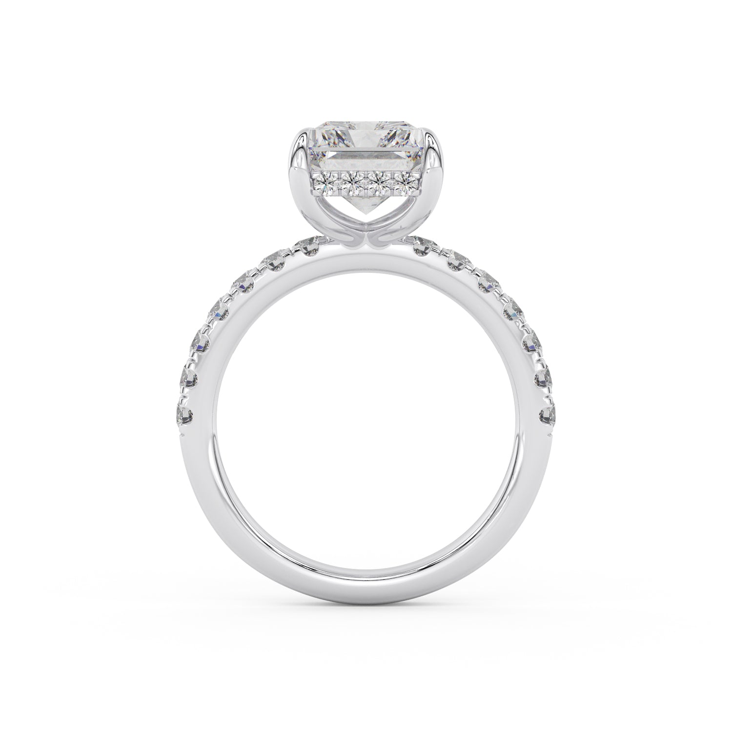 Sarah Pave Radiant Engagement Ring