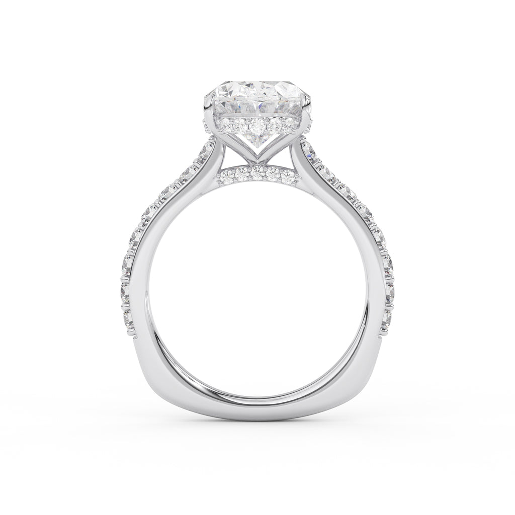 Isabella European Shank Oval Engagement Ring