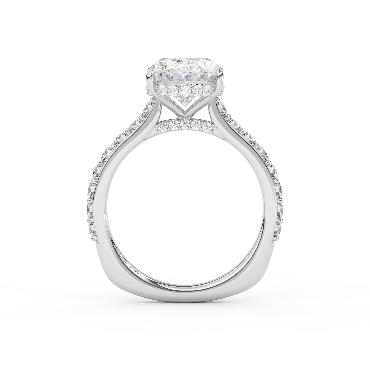 Isabella European Shank Oval Engagement Ring