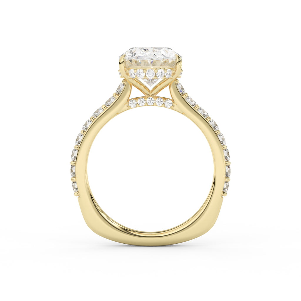Isabella European Shank Oval Engagement Ring