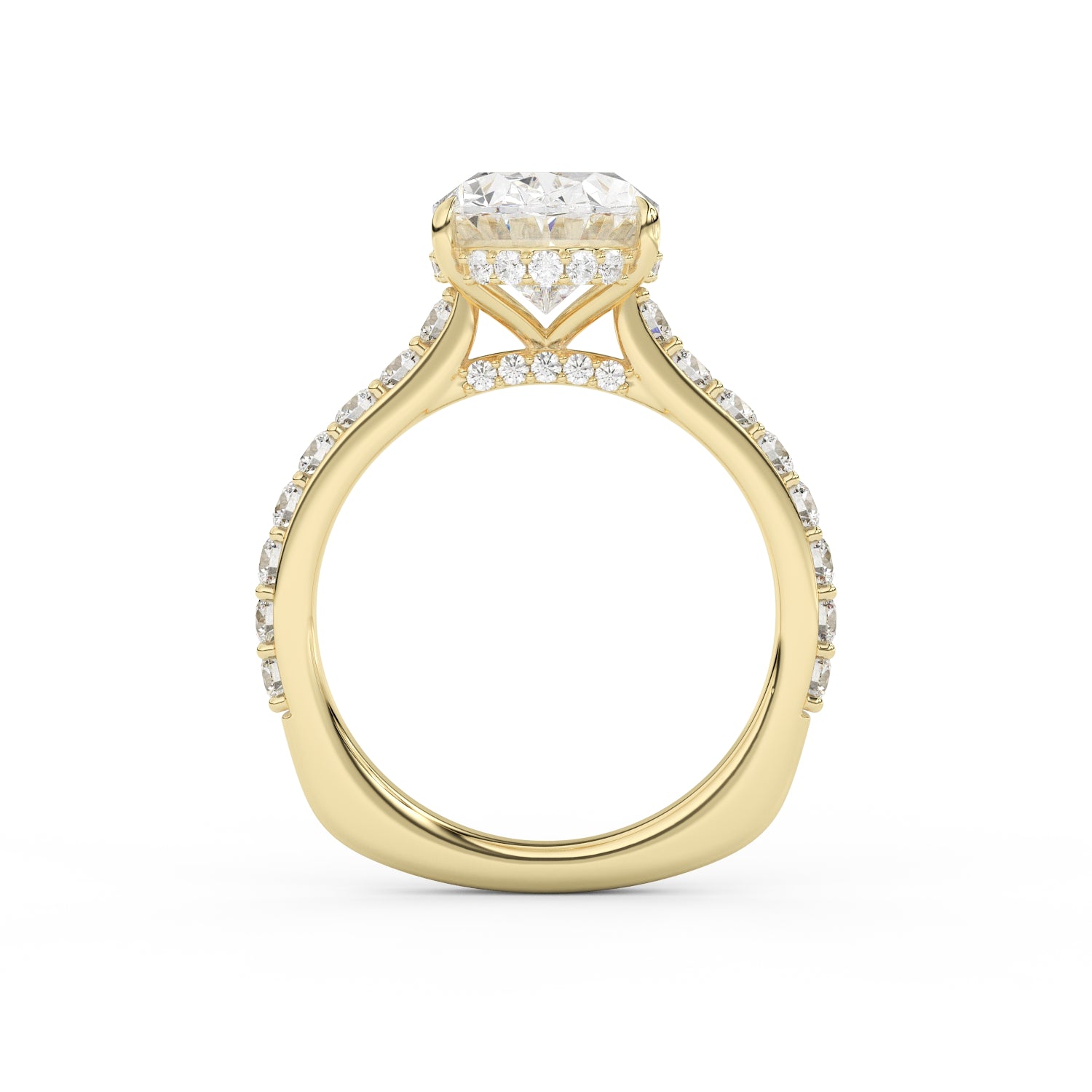 Isabella European Shank Oval Engagement Ring