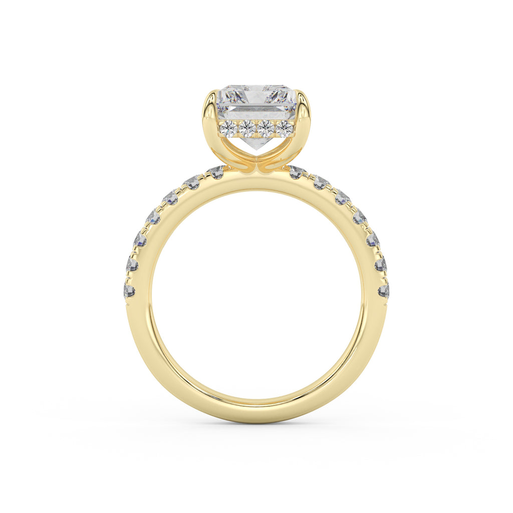 Sarah Pave Radiant Engagement Ring
