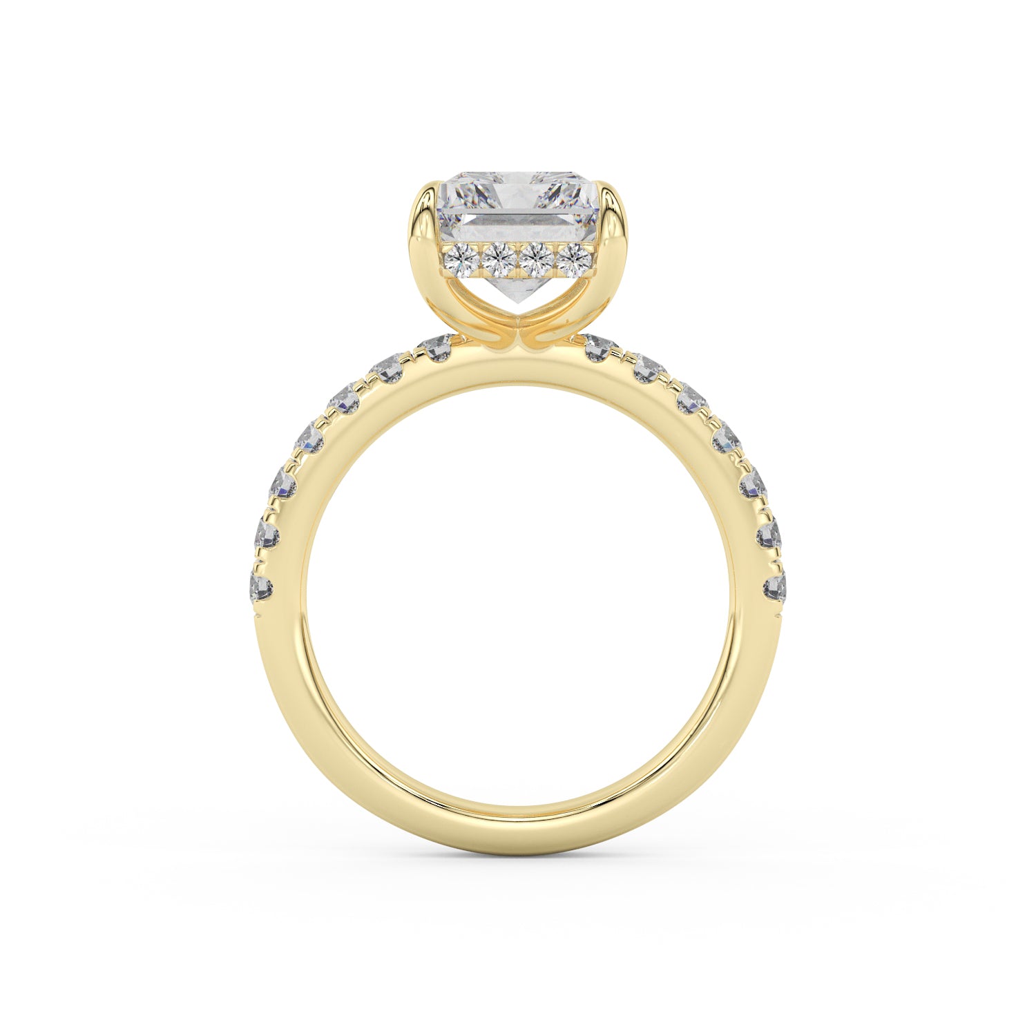Sarah Pave Radiant Engagement Ring