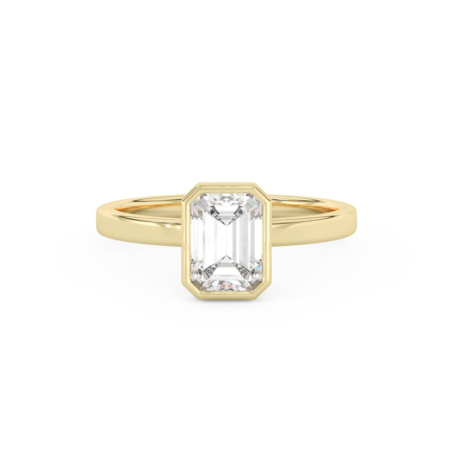 Betty Bezel Emerald Engagement Ring
