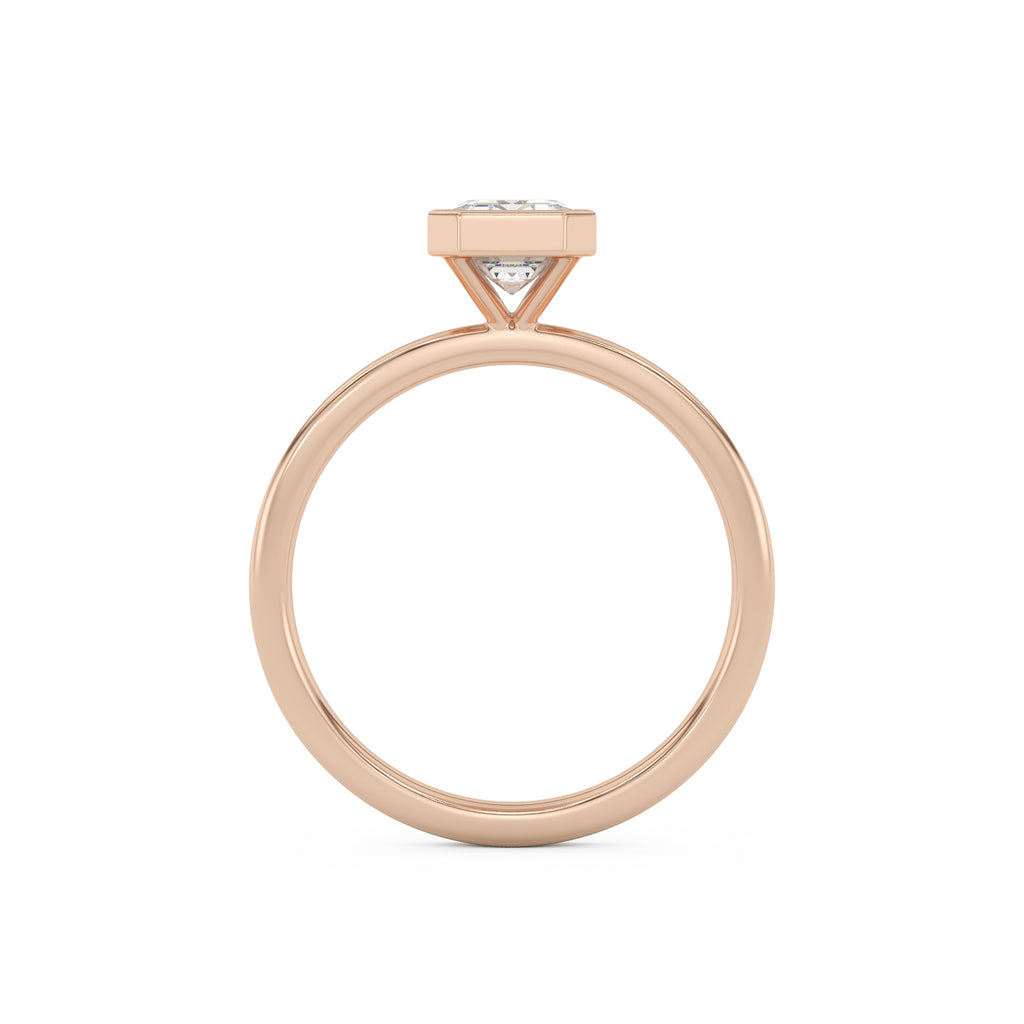 Betty Bezel Emerald Engagement Ring