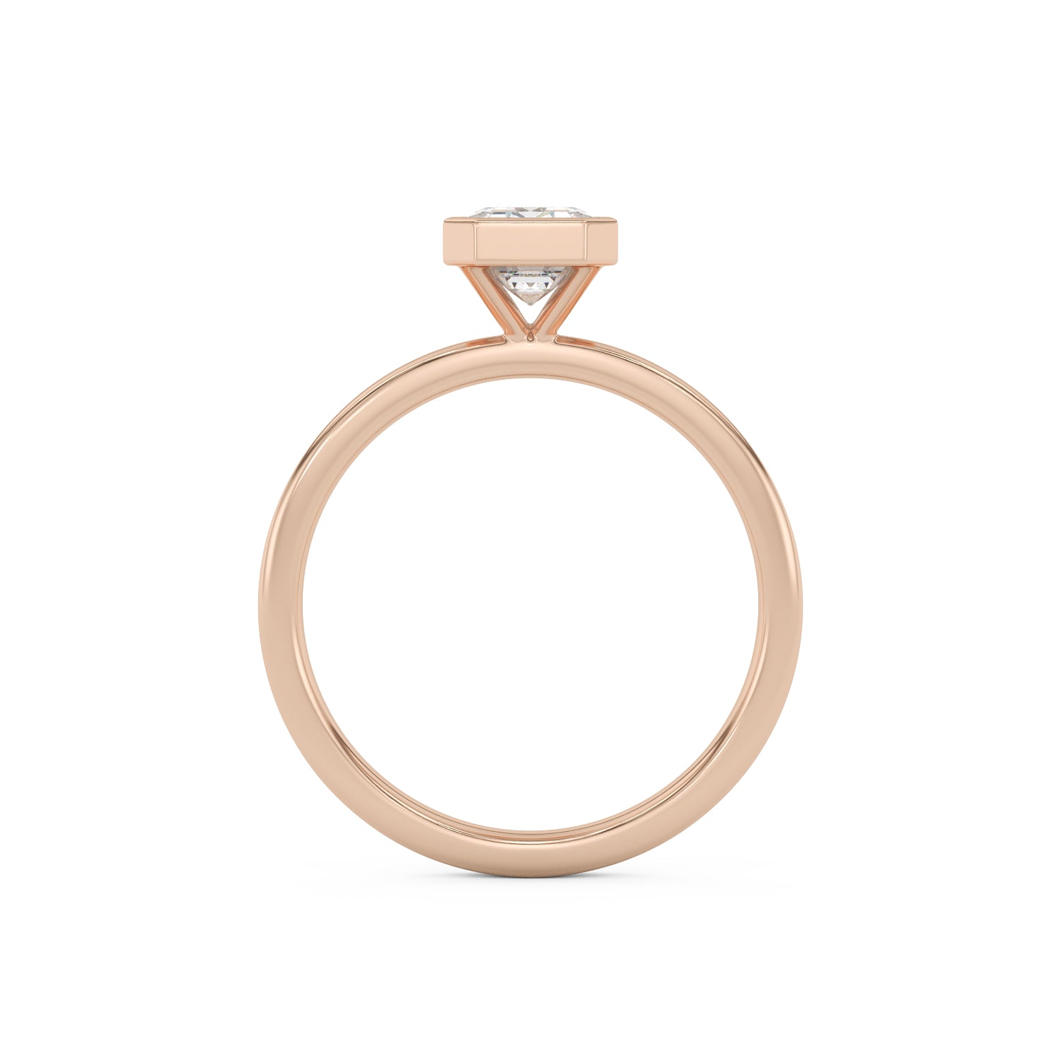 Betty Bezel Emerald Engagement Ring
