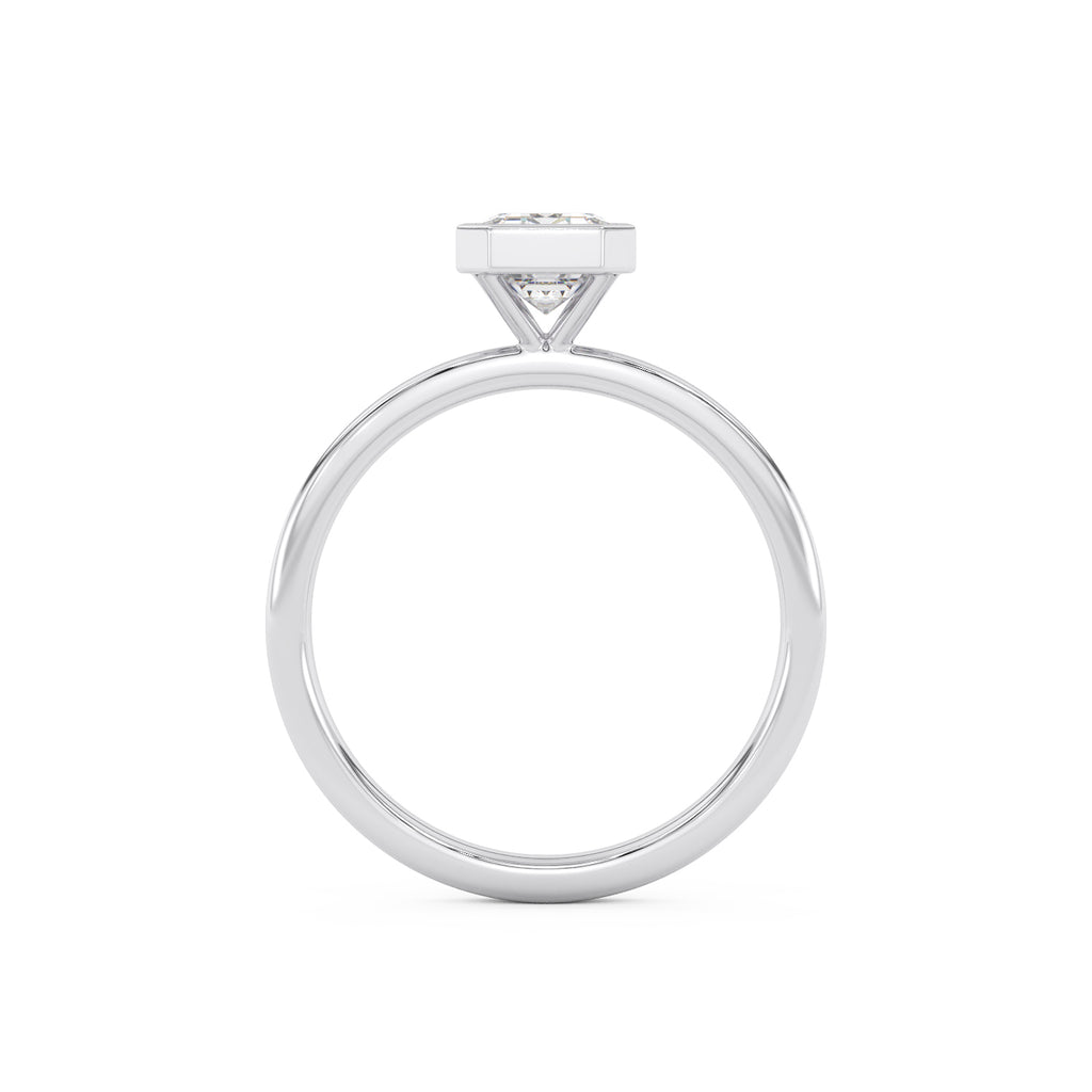 Betty Bezel Emerald Engagement Ring