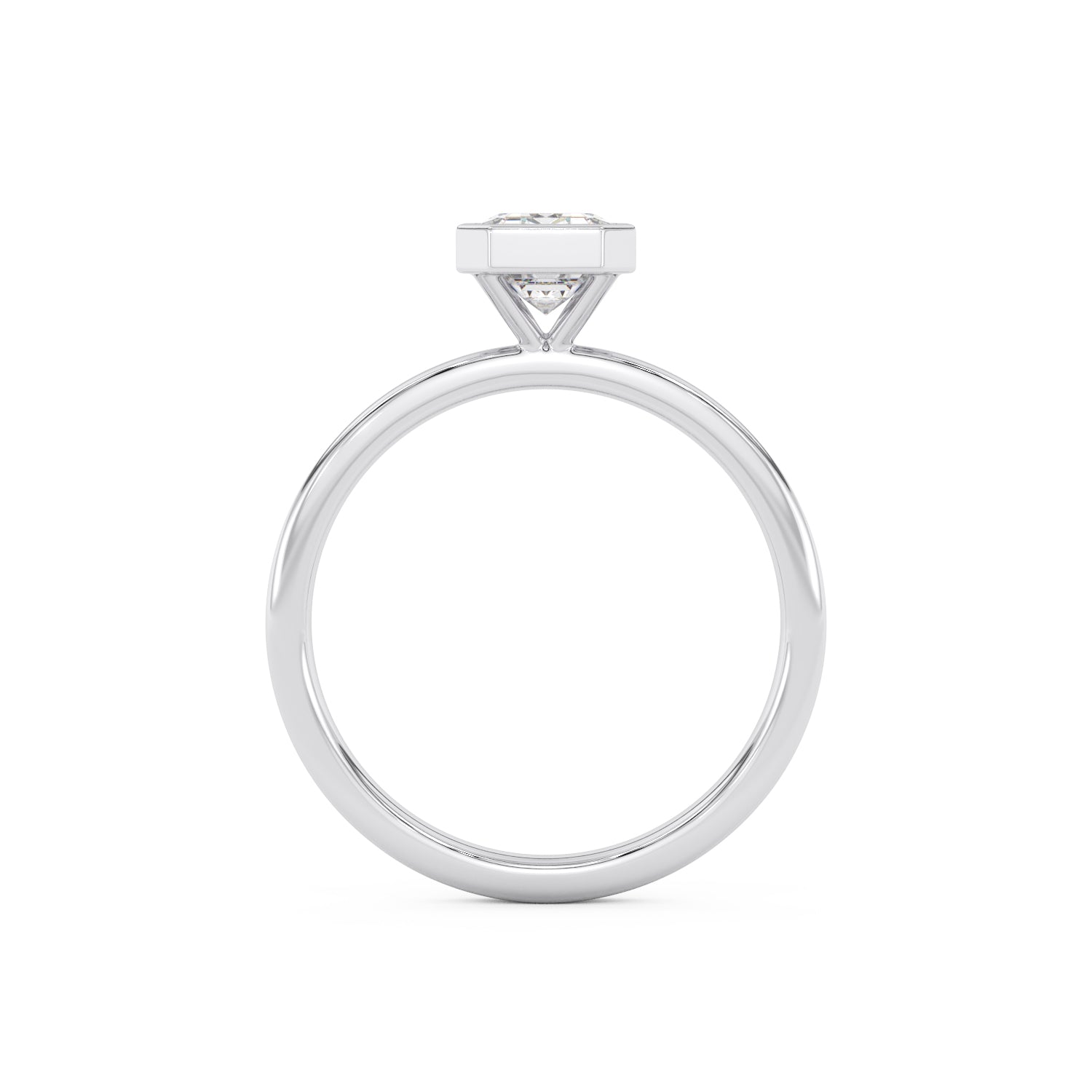 Betty Bezel Emerald Engagement Ring