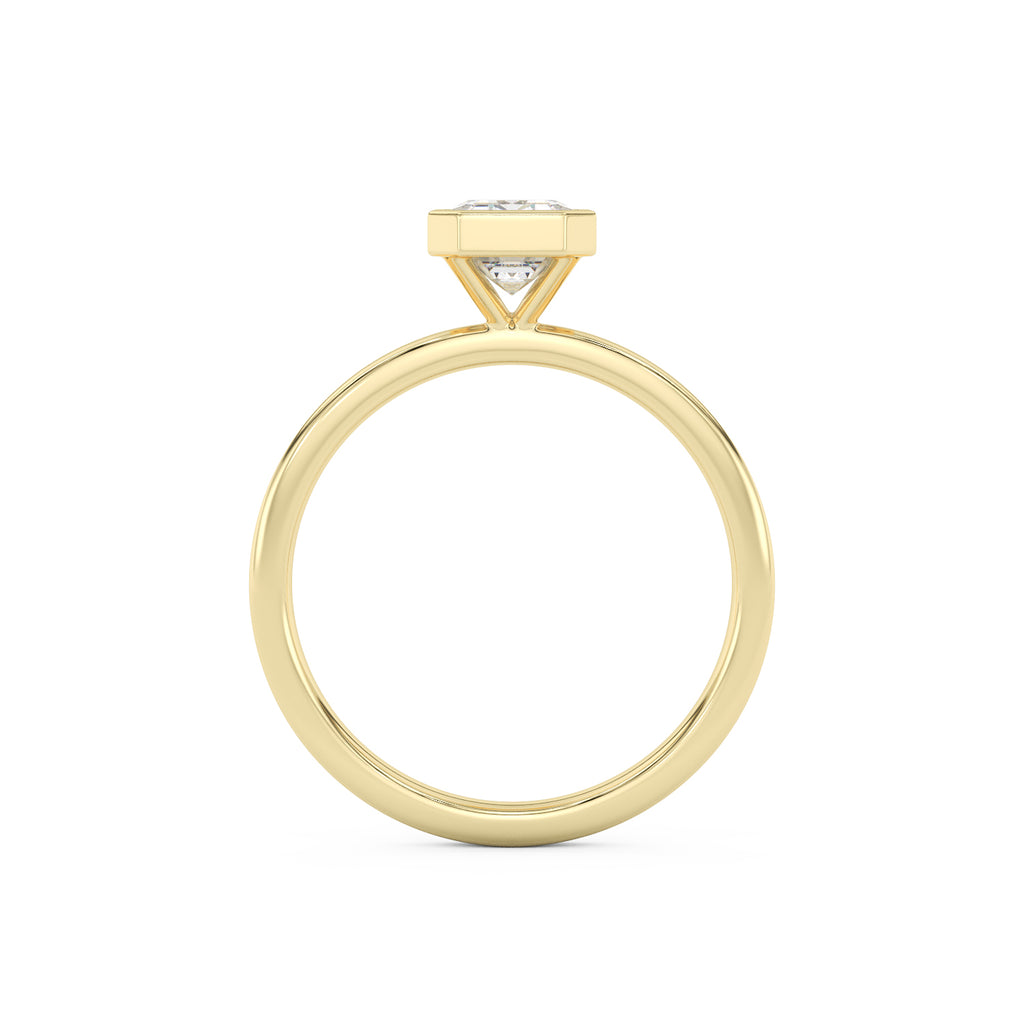 Betty Bezel Emerald Engagement Ring