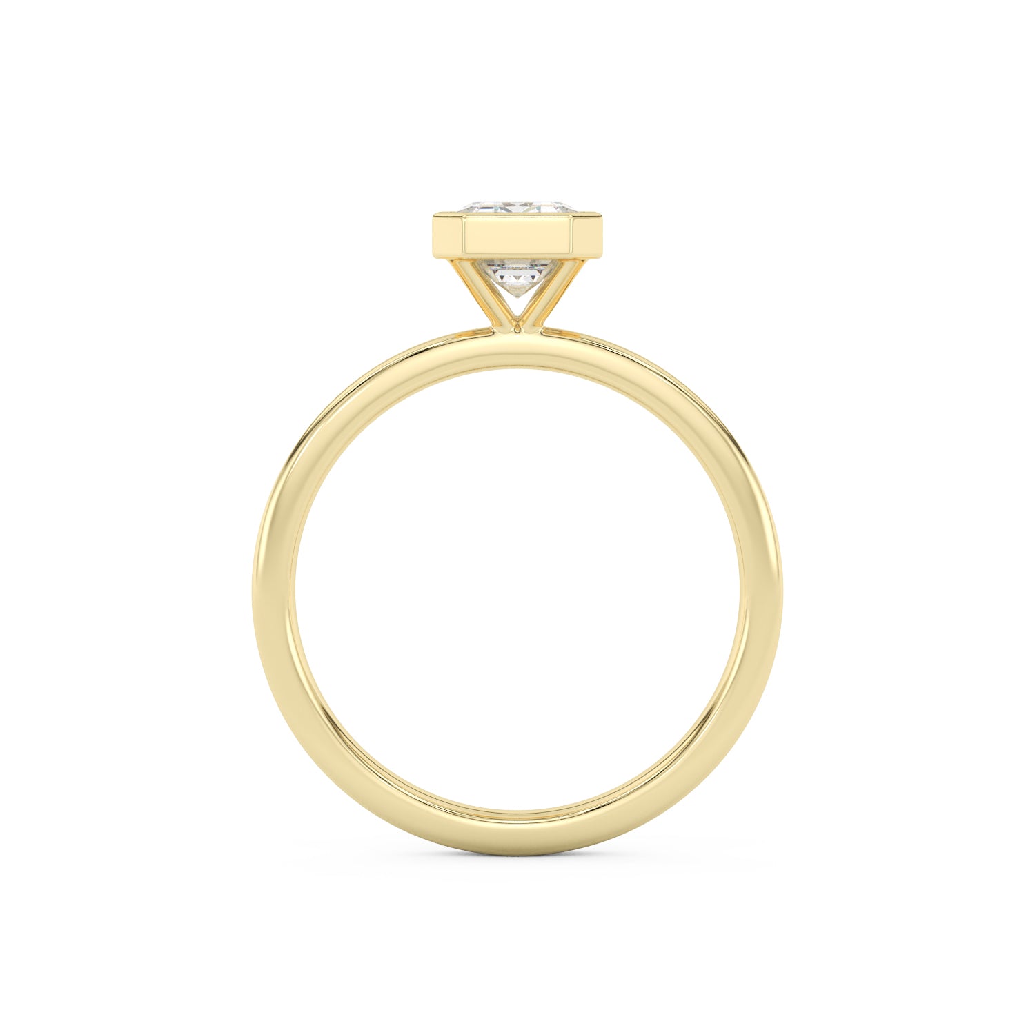 Betty Bezel Emerald Engagement Ring