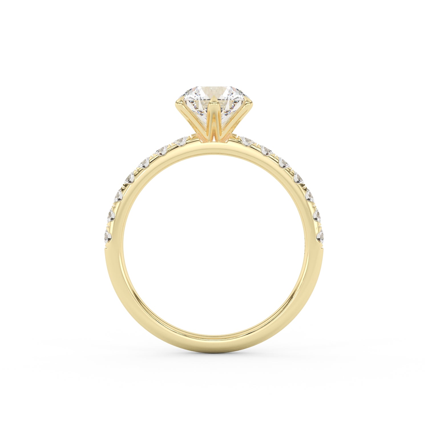 Katrina Pave Round Engagement Ring