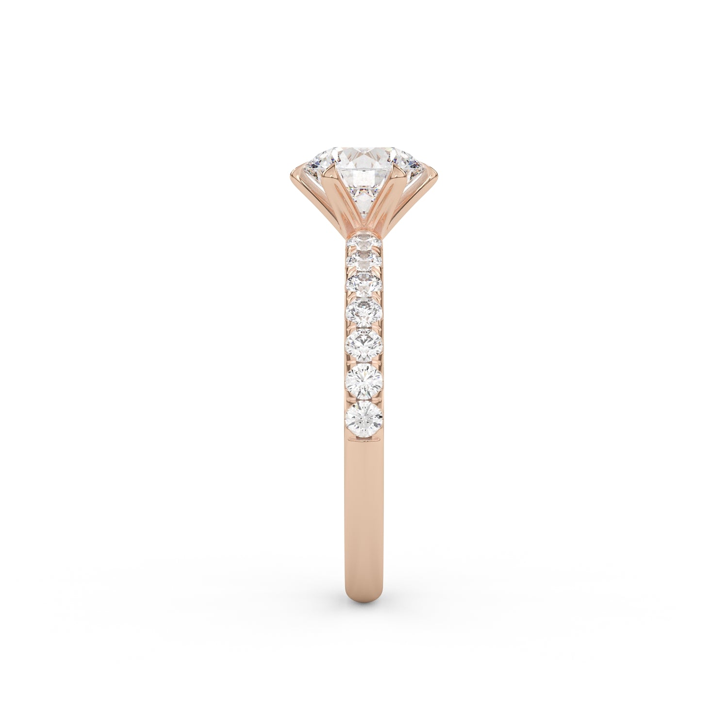 Katrina Pave Round Engagement Ring