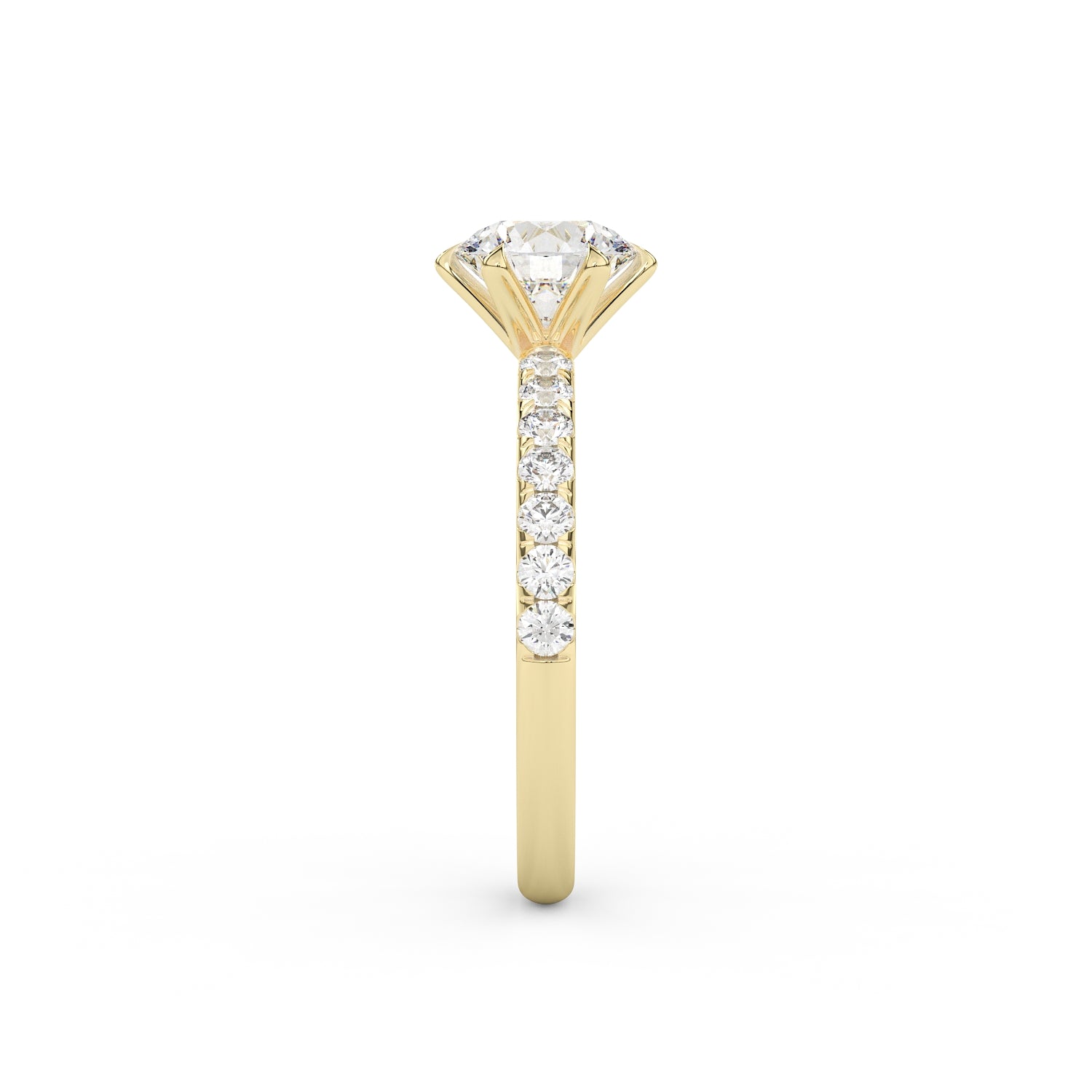 Katrina Pave Round Engagement Ring