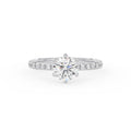 Katrina Pave Round Engagement Ring
