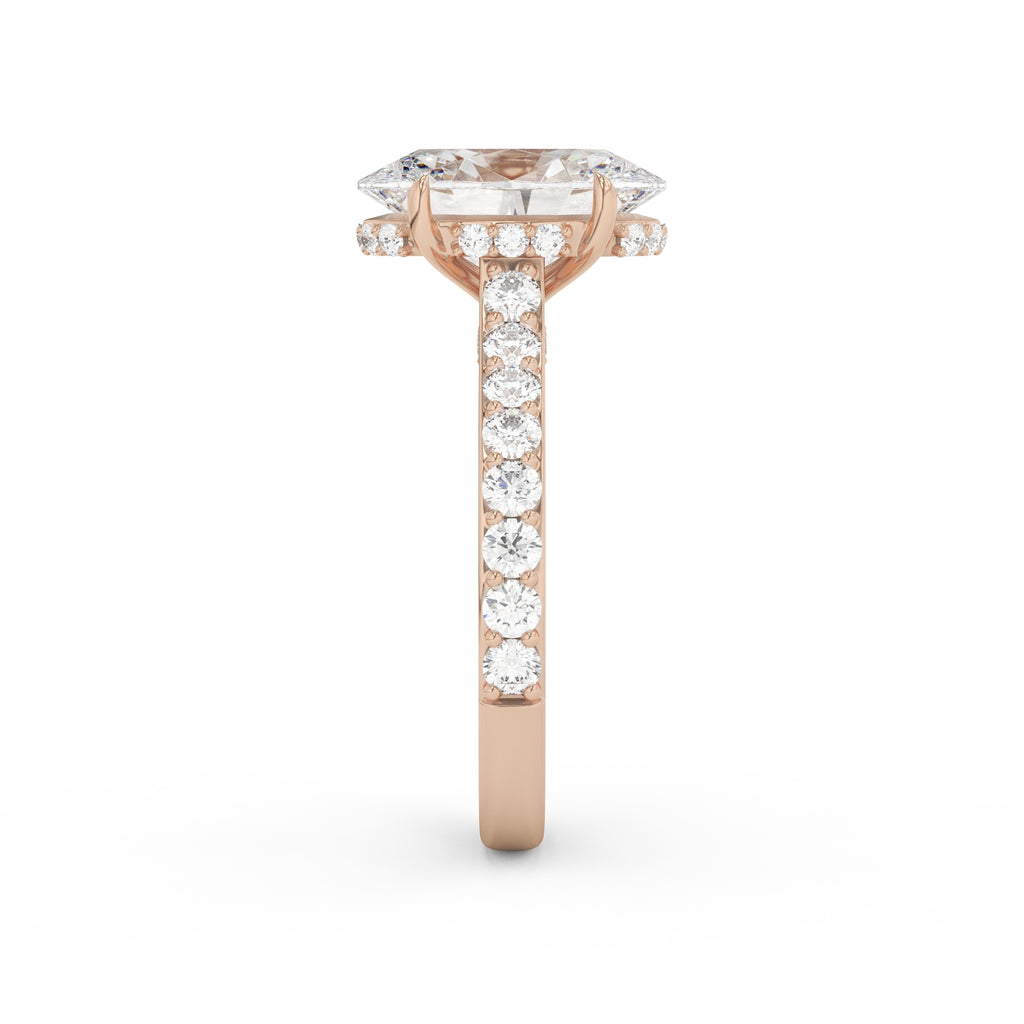 Isabella European Shank Oval Engagement Ring