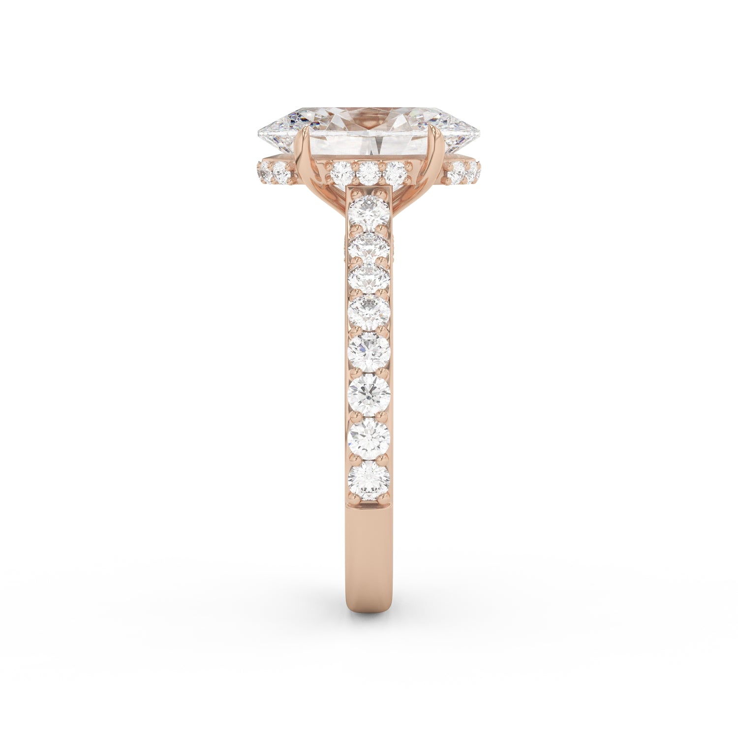Isabella European Shank Oval Engagement Ring