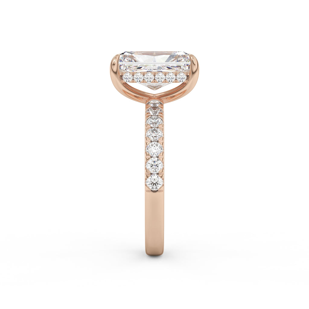 Sarah Pave Radiant Engagement Ring