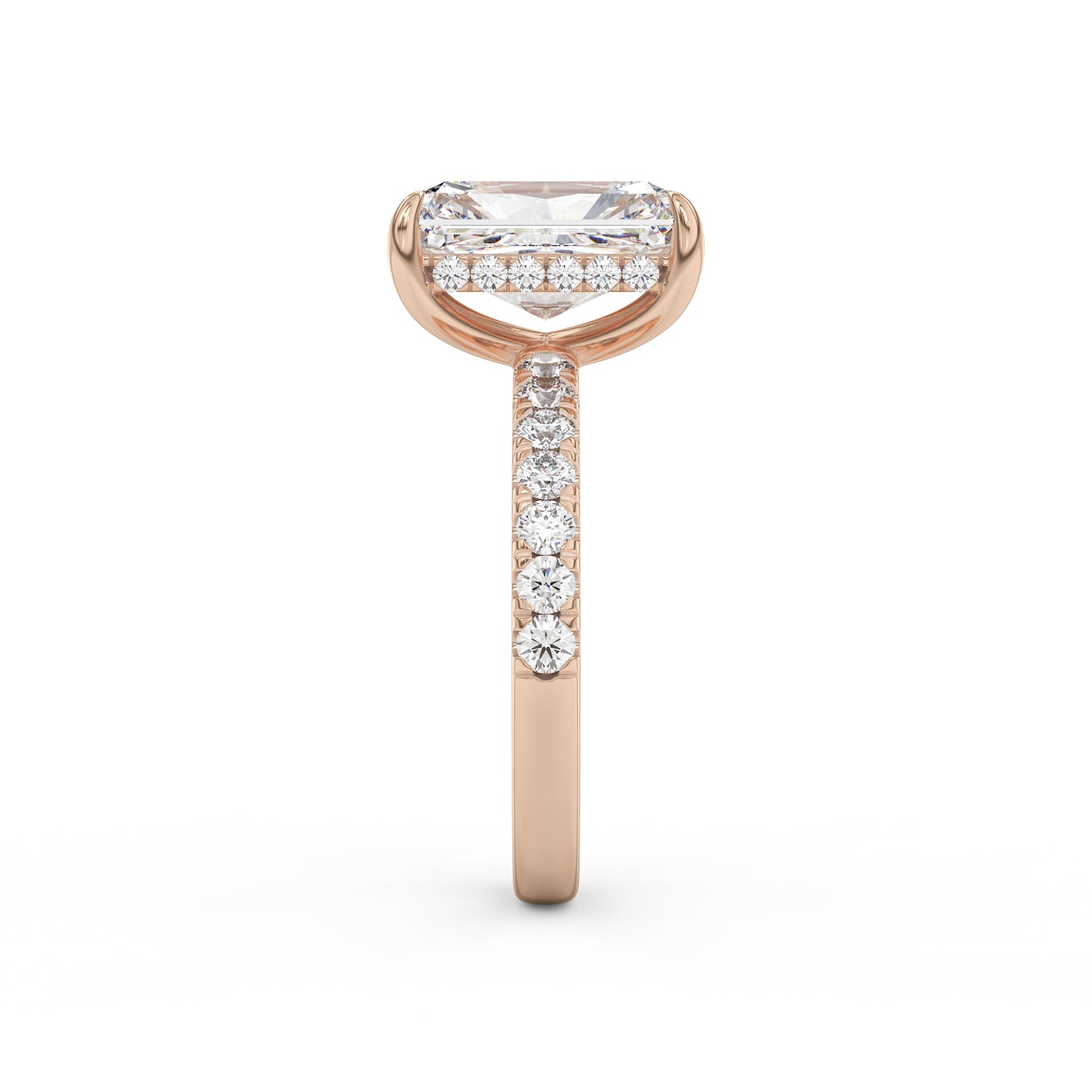 Sarah Pave Radiant Engagement Ring