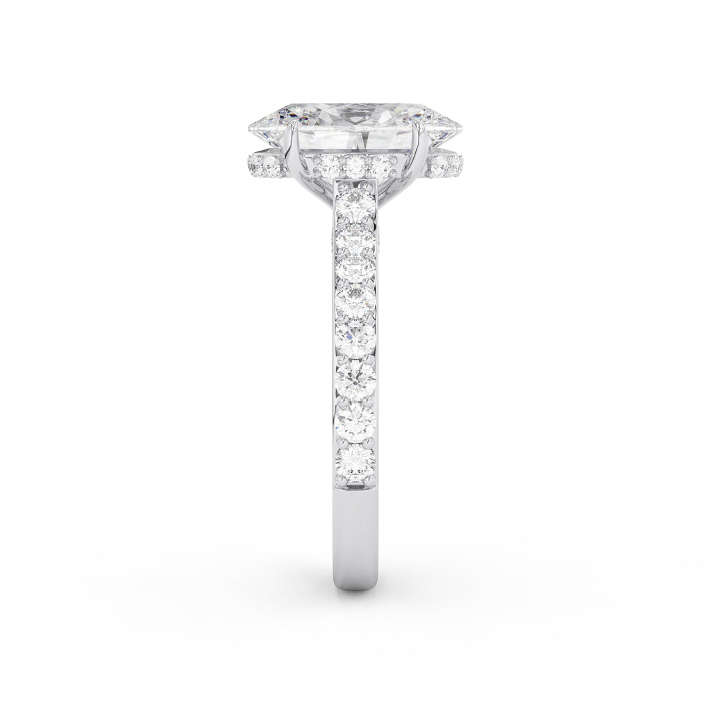 Isabella European Shank Oval Engagement Ring