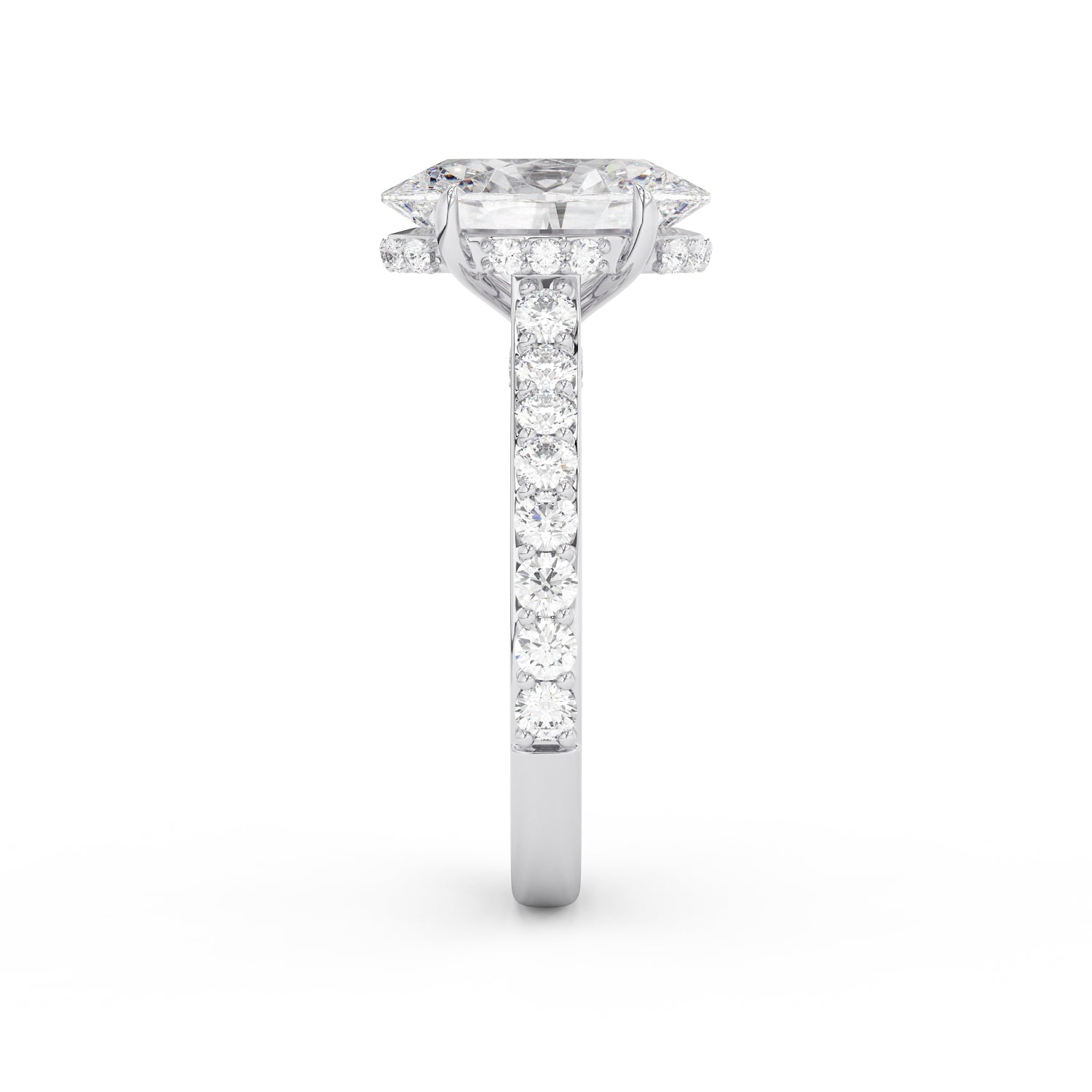 Isabella European Shank Oval Engagement Ring