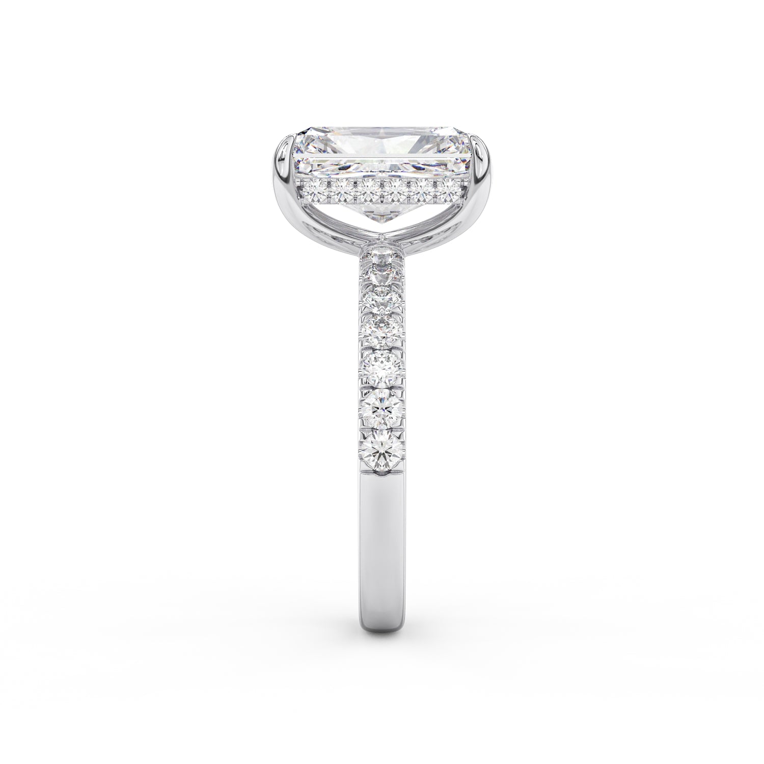 Sarah Pave Radiant Engagement Ring
