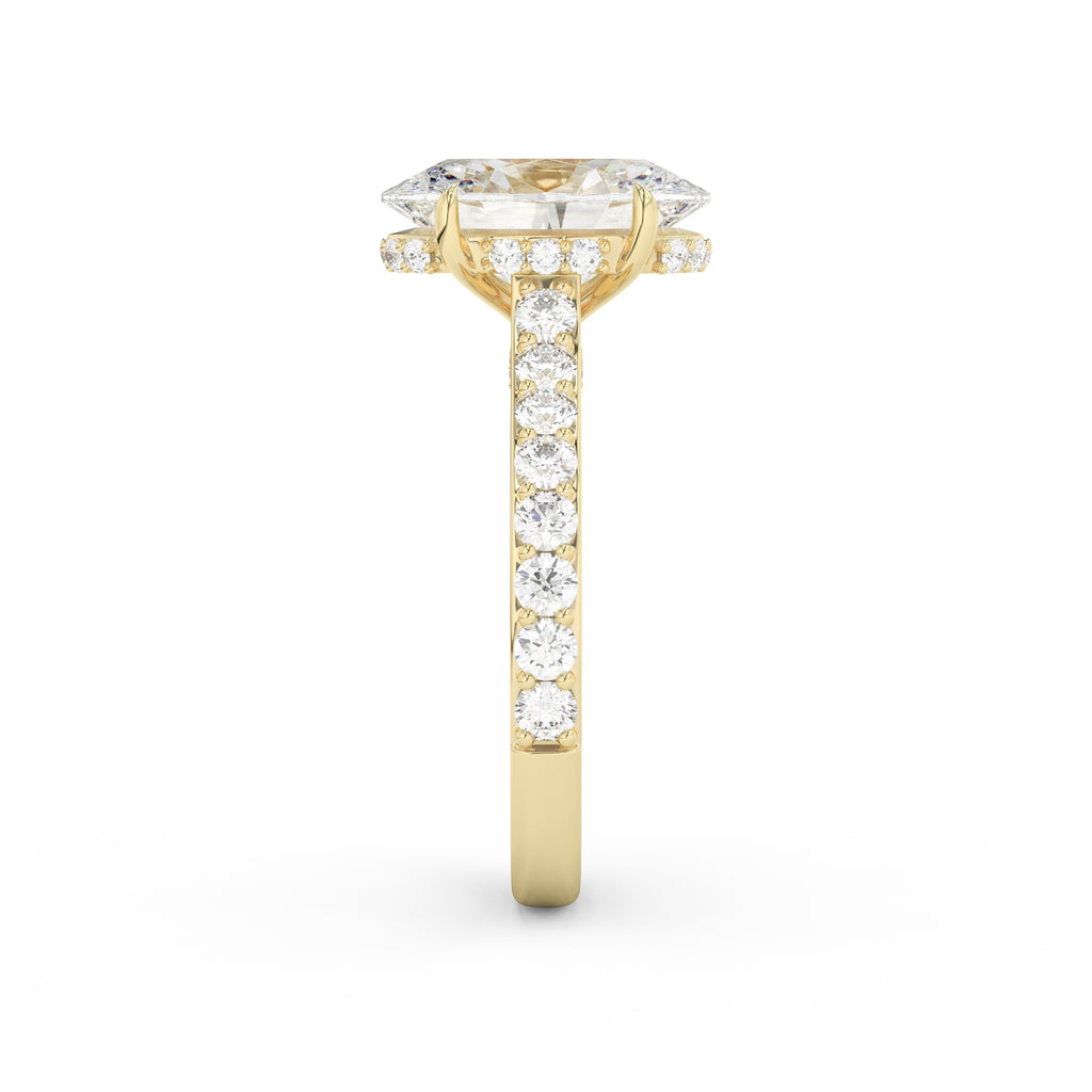 Isabella European Shank Oval Engagement Ring