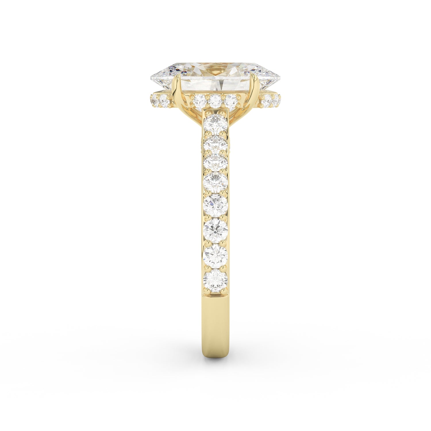 Isabella European Shank Oval Engagement Ring