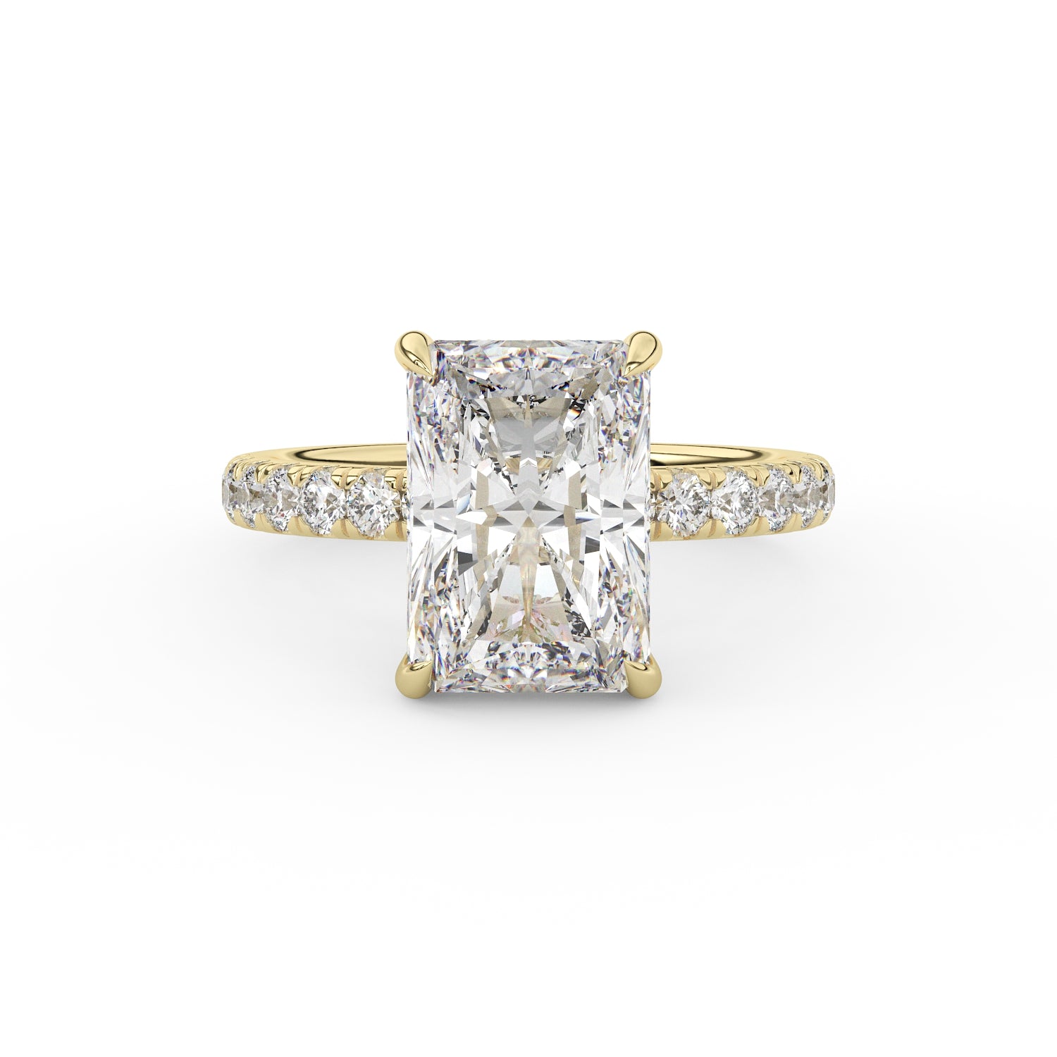 Sarah Pave Radiant Engagement Ring