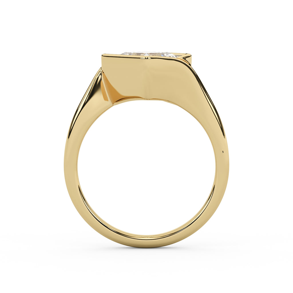 Zoey Princess Bezel Engagement Ring