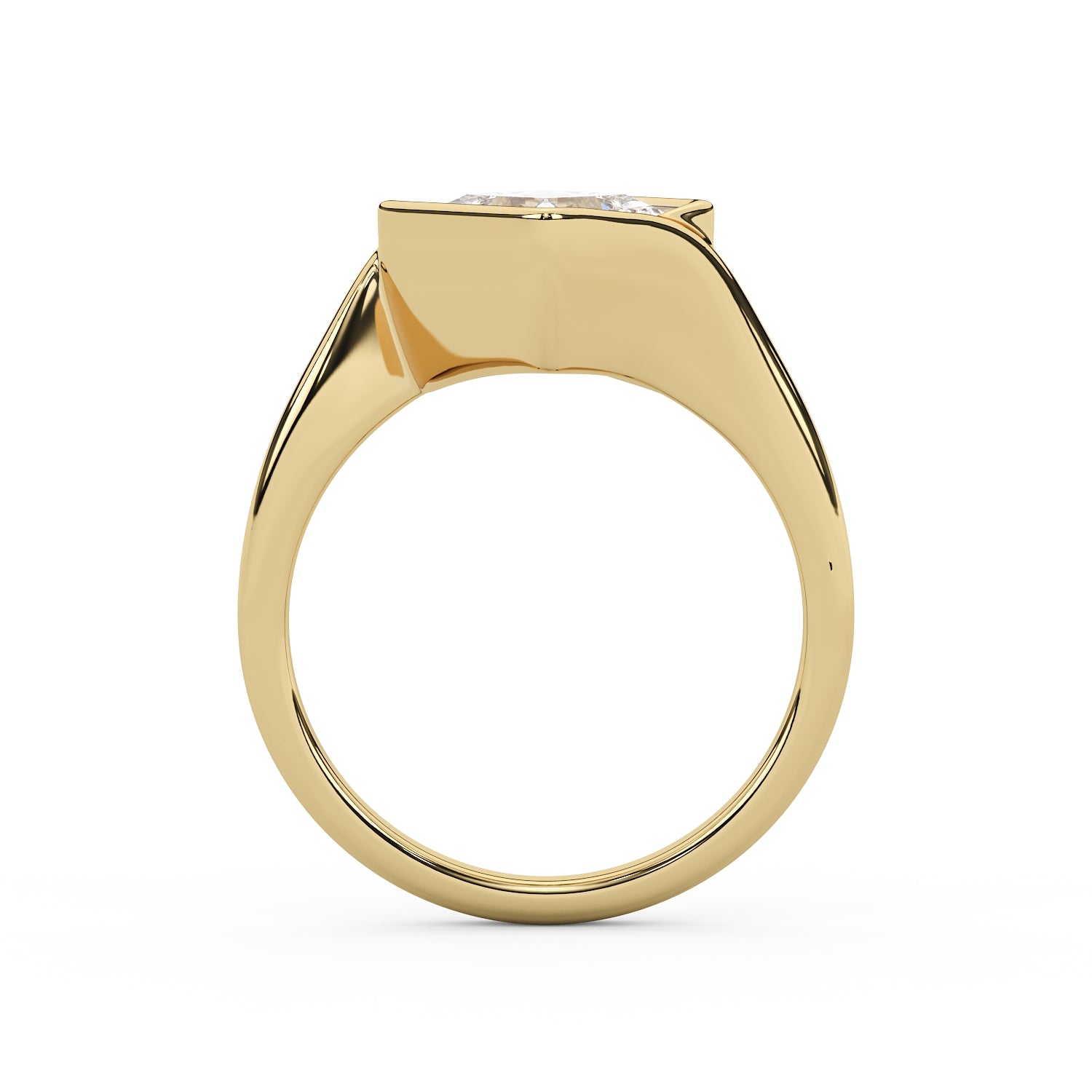 Zoey Princess Bezel Engagement Ring