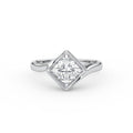 Zoey Princess Bezel Engagement Ring