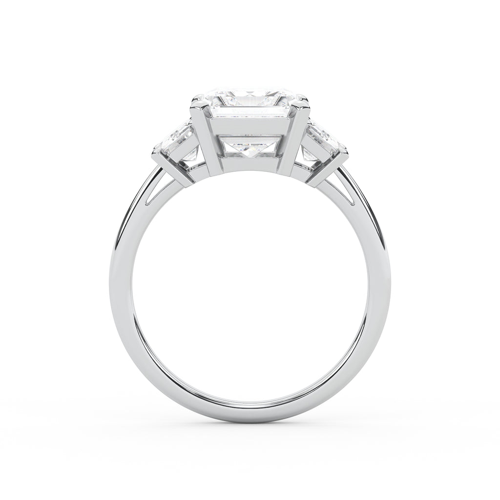 Tracy Three Emerald Engagement Ring