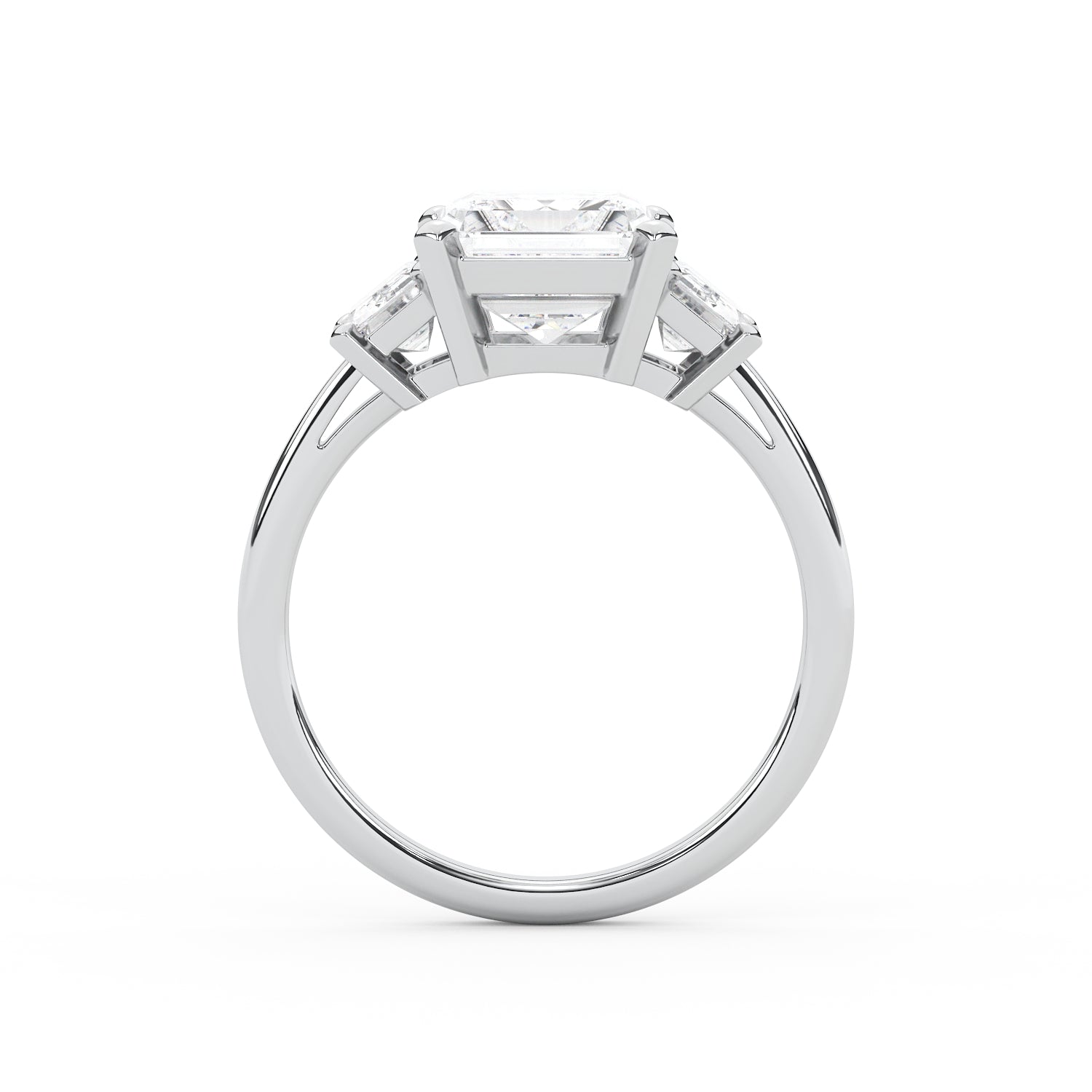 Tracy Three Emerald Engagement Ring