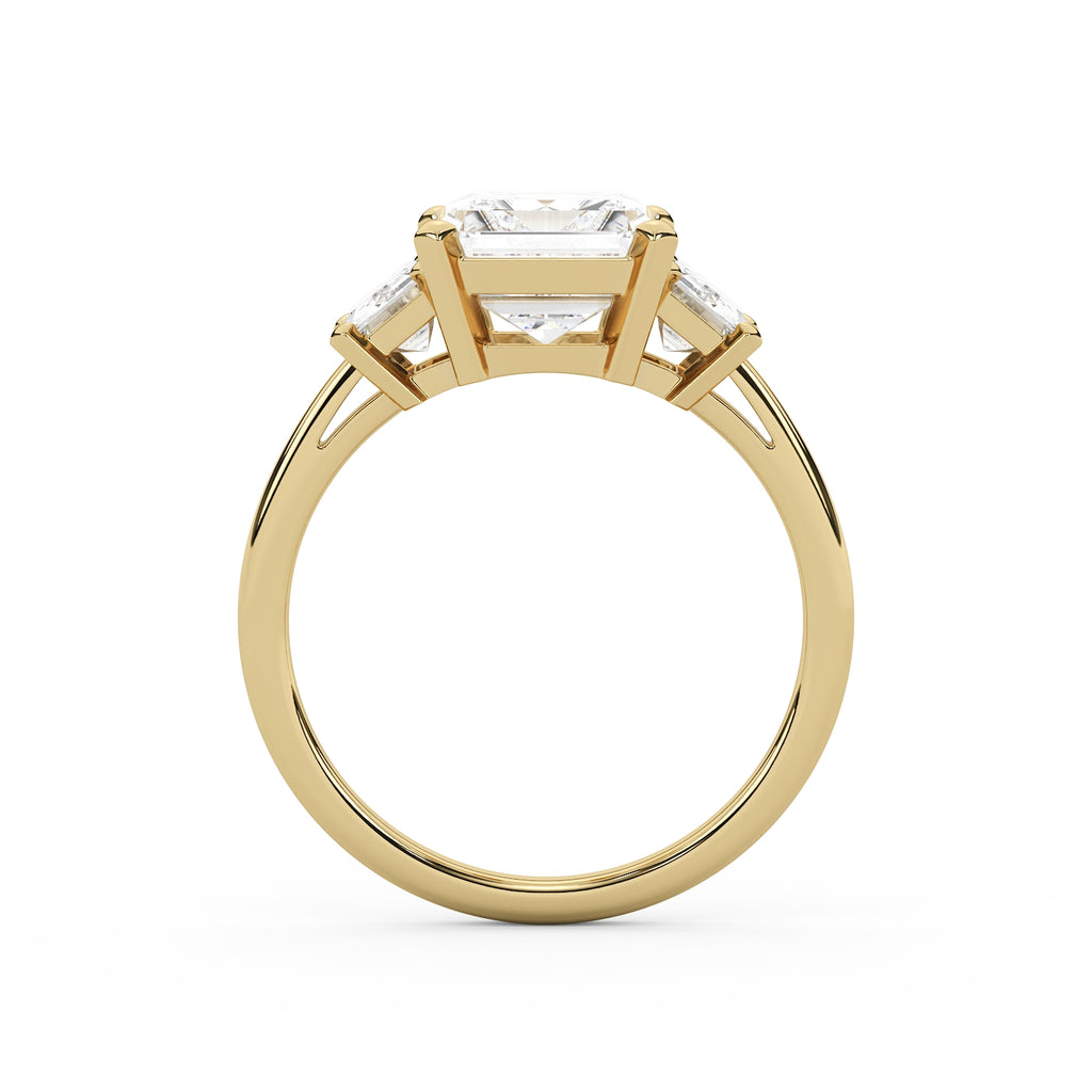 Tracy Three Emerald Engagement Ring