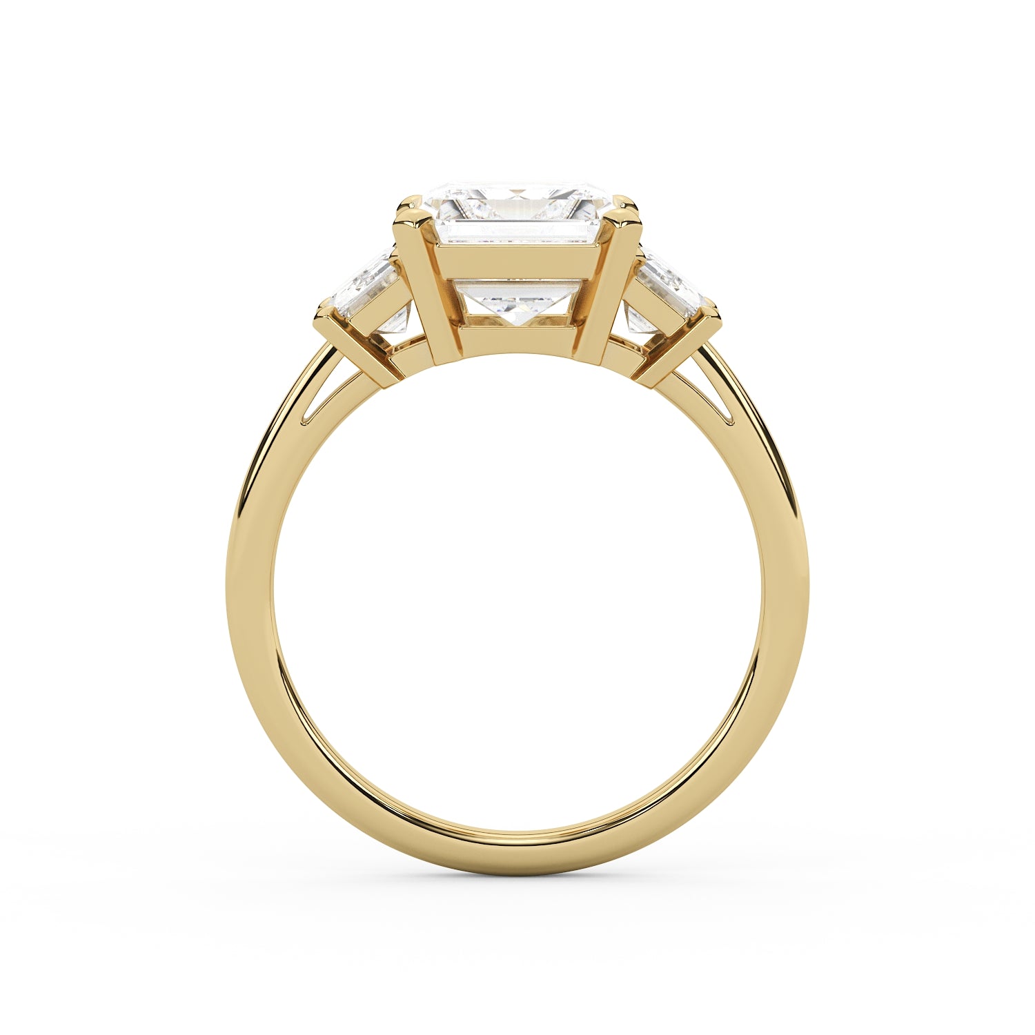 Tracy Three Emerald Engagement Ring