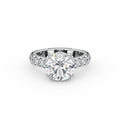 Josephine French Pave Round Engagement Ring
