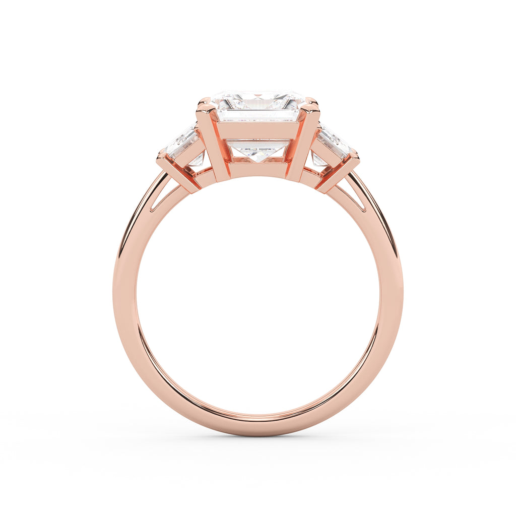Tracy Three Emerald Engagement Ring