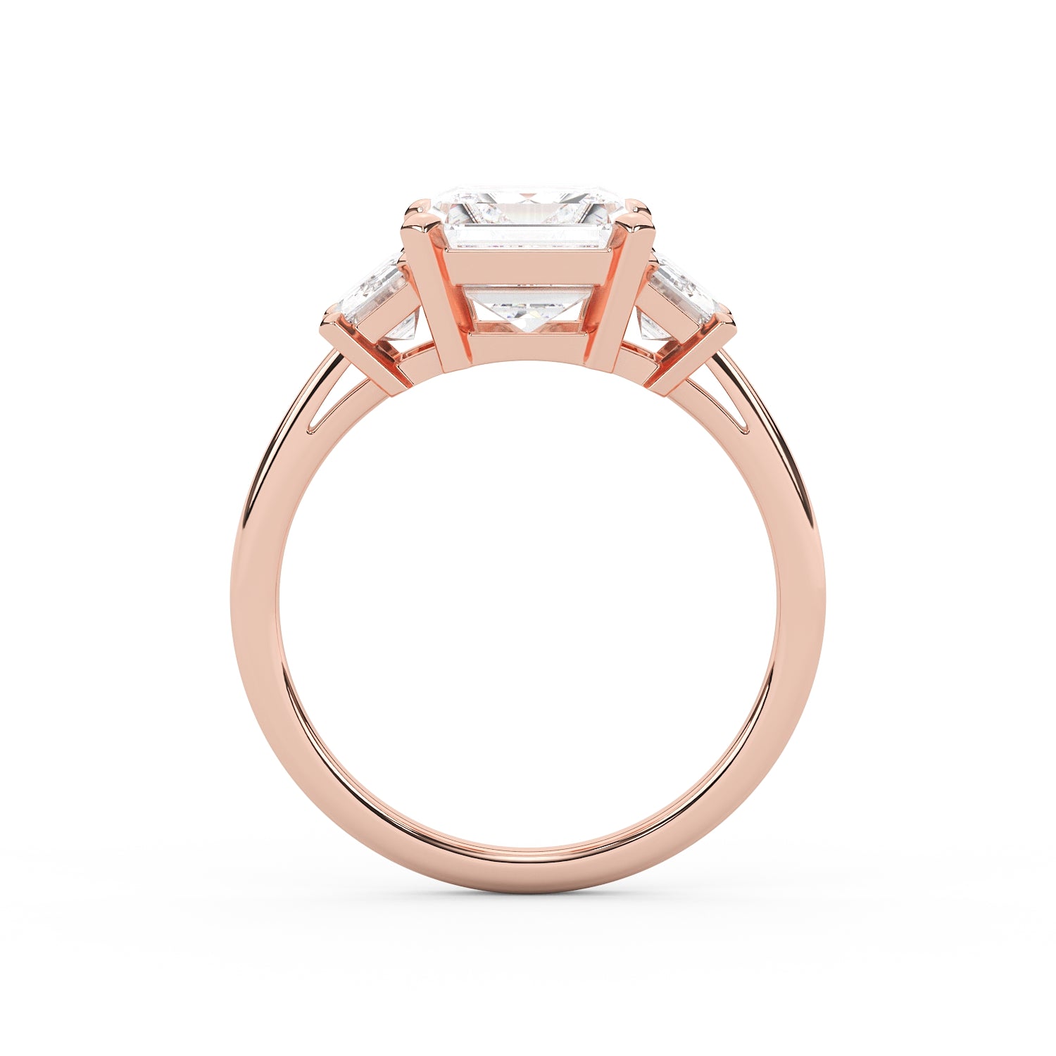 Tracy Three Emerald Engagement Ring