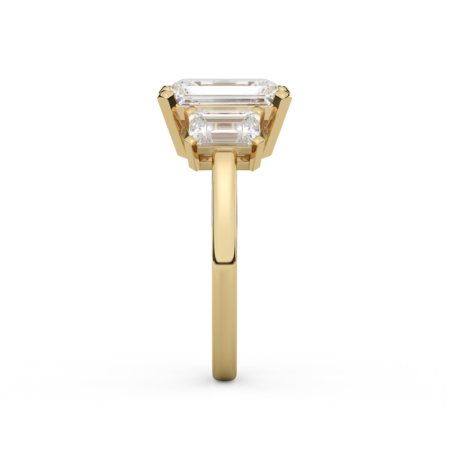 Tracy Three Emerald Engagement Ring