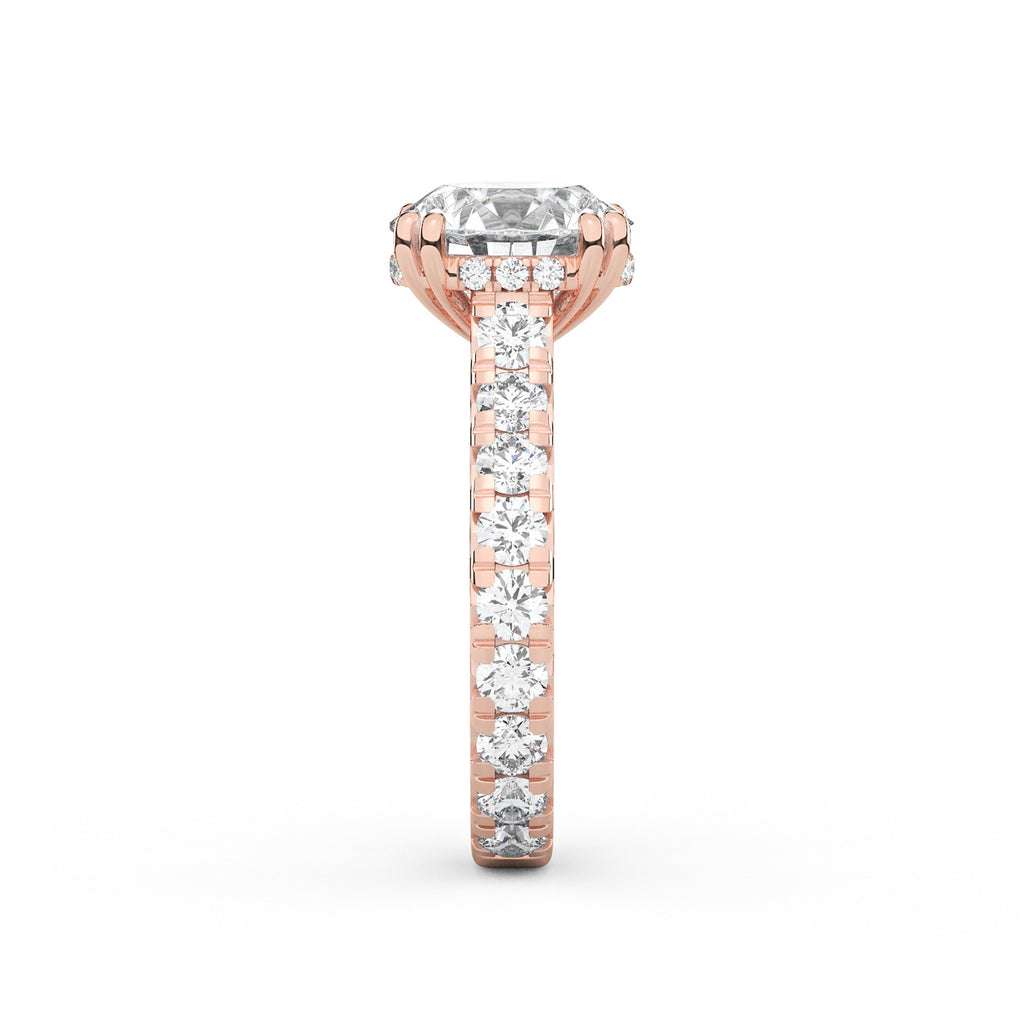 Josephine French Pave Round Engagement Ring