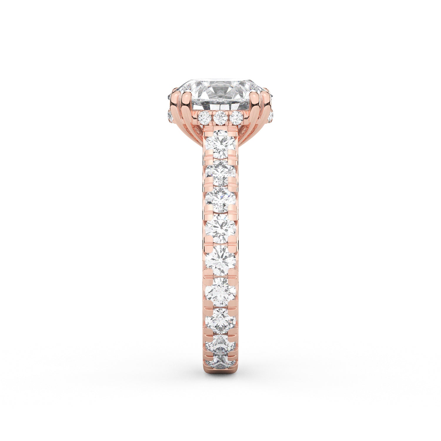 Josephine French Pave Round Engagement Ring