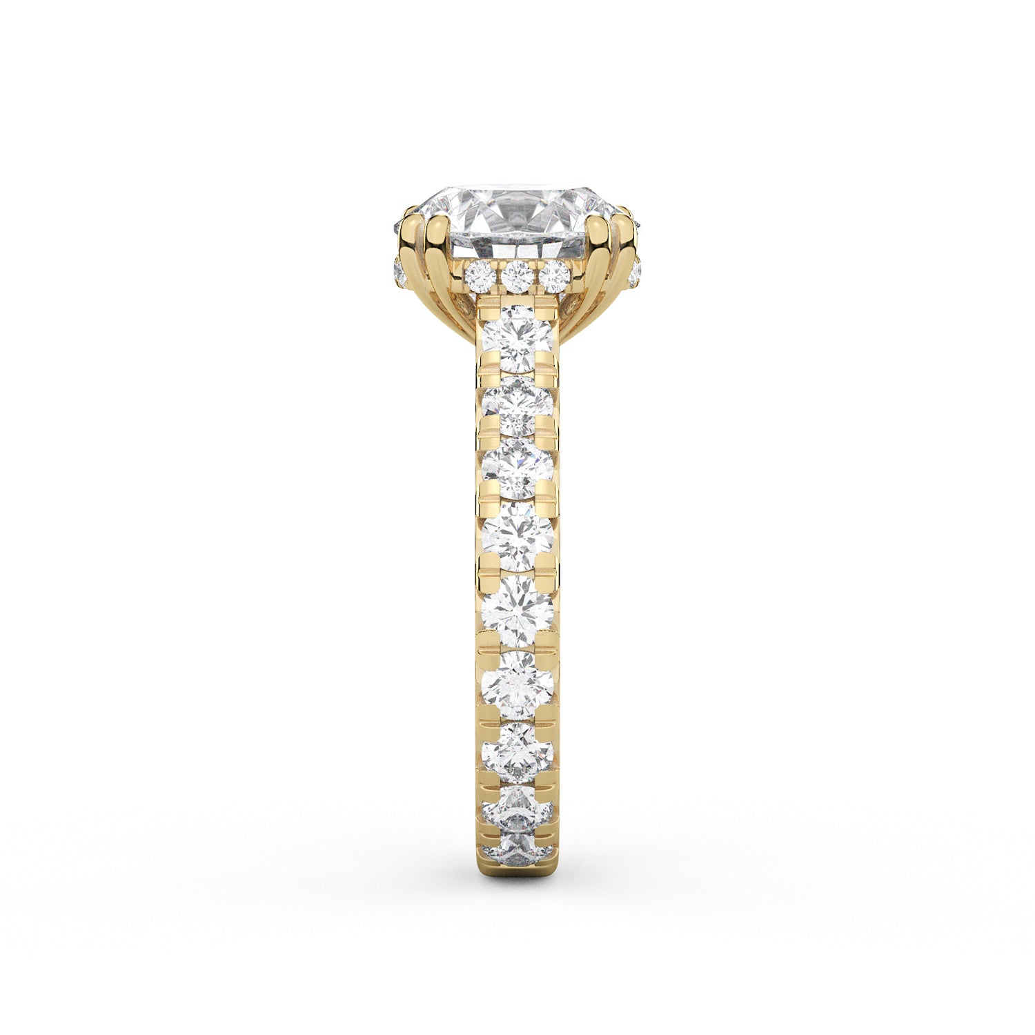 Josephine French Pave Round Engagement Ring