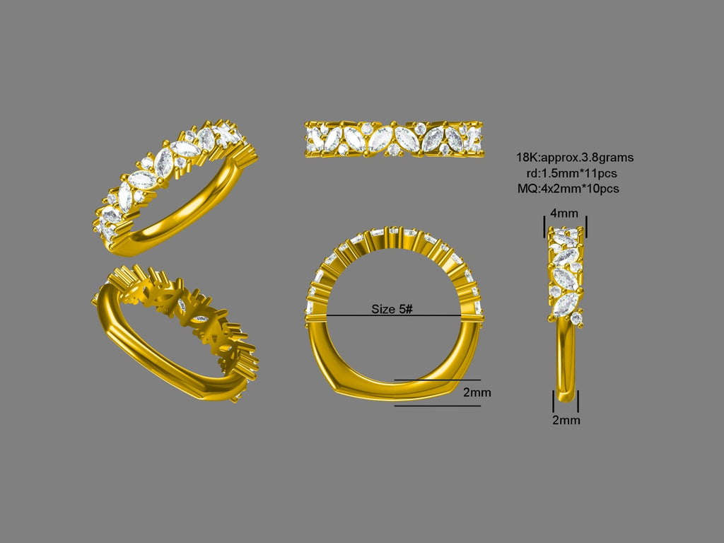 Custom Made Engagement Ring Set: (Money)