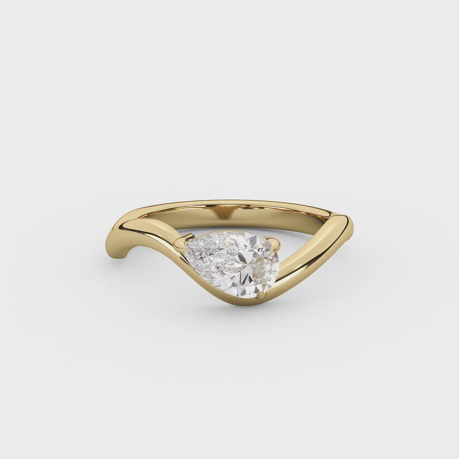 Cali Pinky Pear Ring